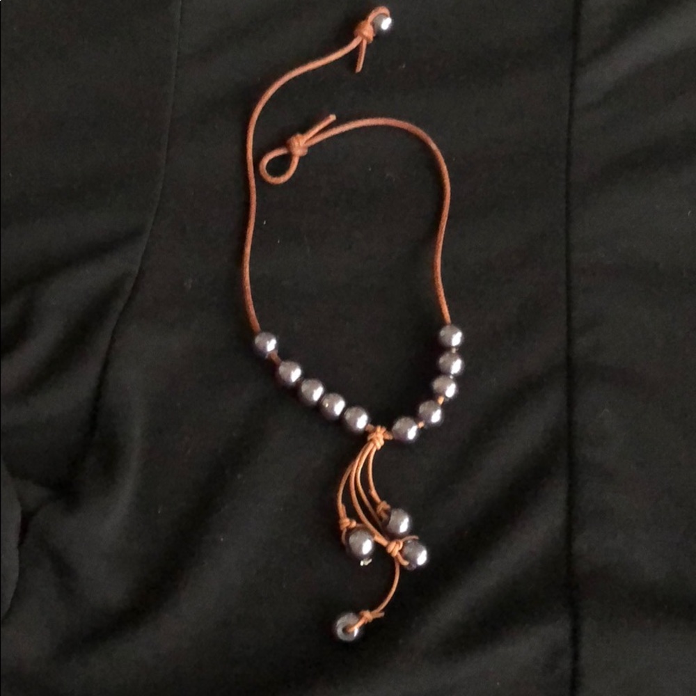 Faux pearl necklace